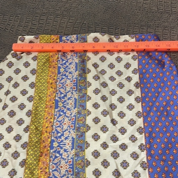 DRESS FORUM multicolored bohemian print satin skirt size medium - Picture 5 of 7